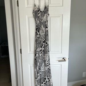 Black and white maxi dress